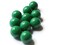 10 20mm Smooth Round Dark Green Beads Vintage Plastic Beads Lightweight Sturdy Beads